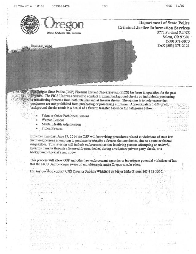 oregon state police background checks